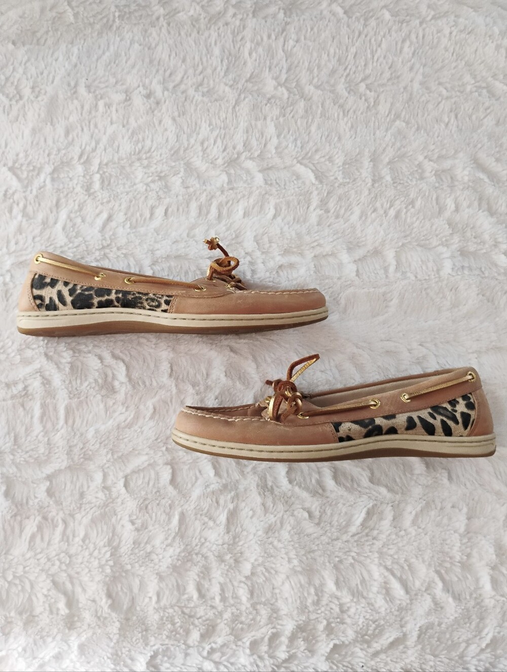 Sperry Top-Sider Leopard Print Leather Boat Shoes